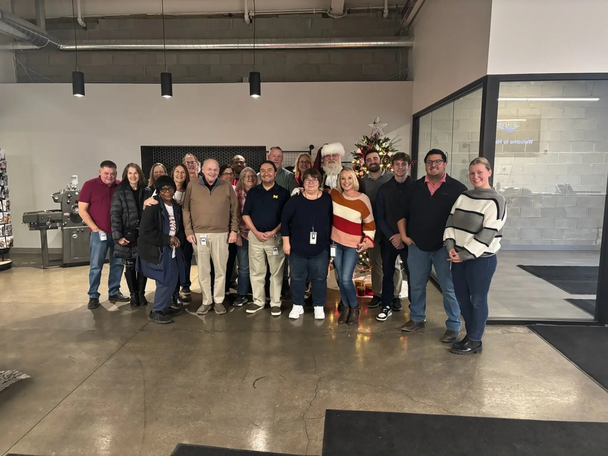 Employees with Santa John 2024